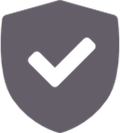 Pictogramme d’un bouclier de sécurité avec une coche de validation